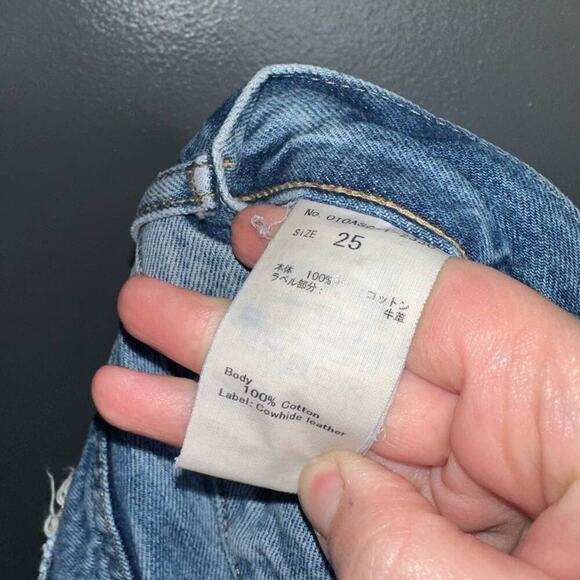 Moussy Vintage MV Yardley Tapered Jeans In Light Blue Wash Size 25 Straight Leg - Picture 9 of 10